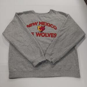 Delta Fleece New Mexico Ice Wolves Men's Gray Pullover Graphic Sweatshirt Size L